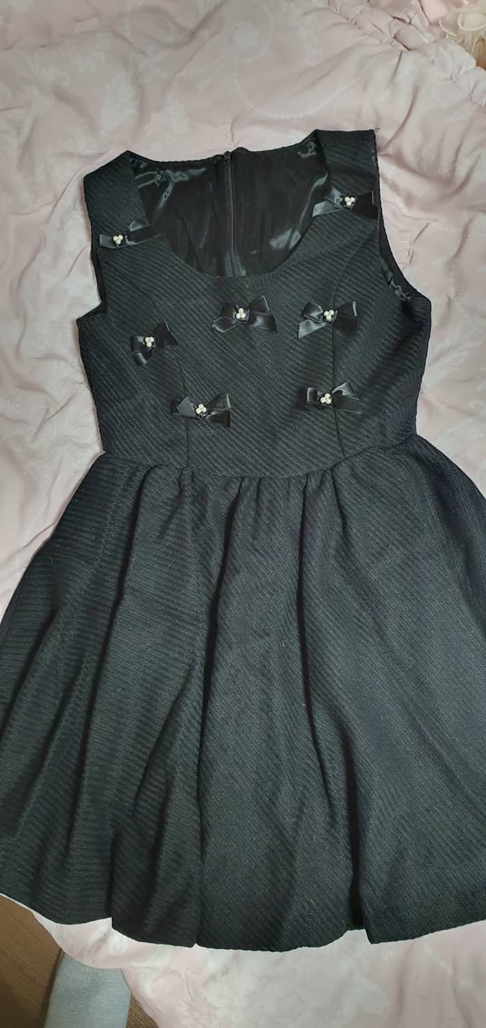 일본브랜드 블랙 리본 원피스 상품이미지3