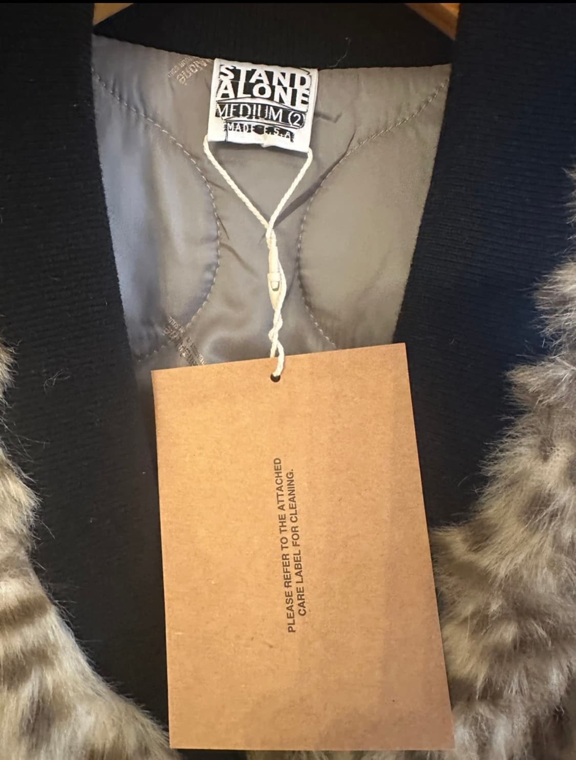 (새상품) Stand Alone 스탠드얼론 레오파드 퍼 자켓 (M) 상품이미지3