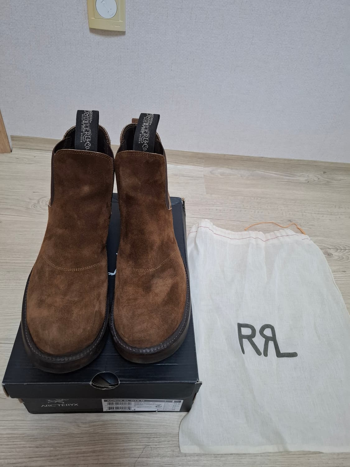 10D 더블알엘 콩그레스 러프아웃 스웨이드 브라운 첼시 부츠 상품이미지3