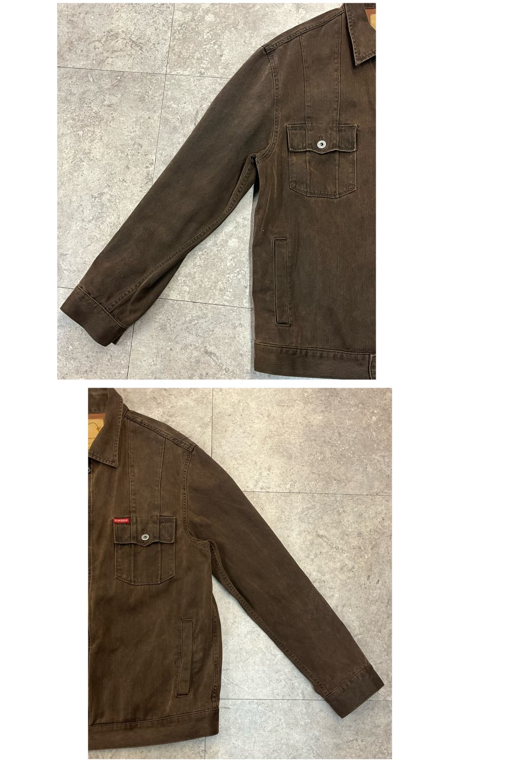 USA 게스 빈티지 자켓L 팬츠W34L32 셋업 브라운 #csz1989 상품이미지5