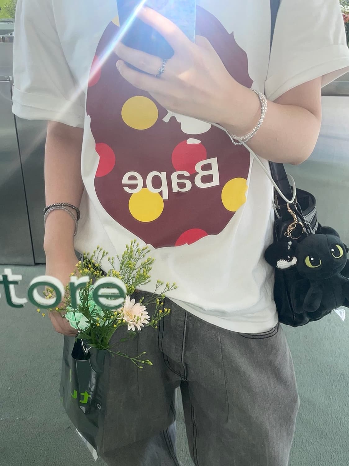 Bape Polka Dot ape T shirt 상품이미지2