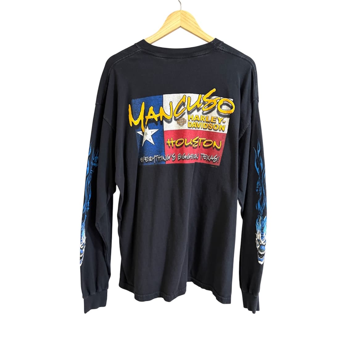 빈티지 할리데이비슨 블루 플레임 다이스 롱슬리브 상품이미지2