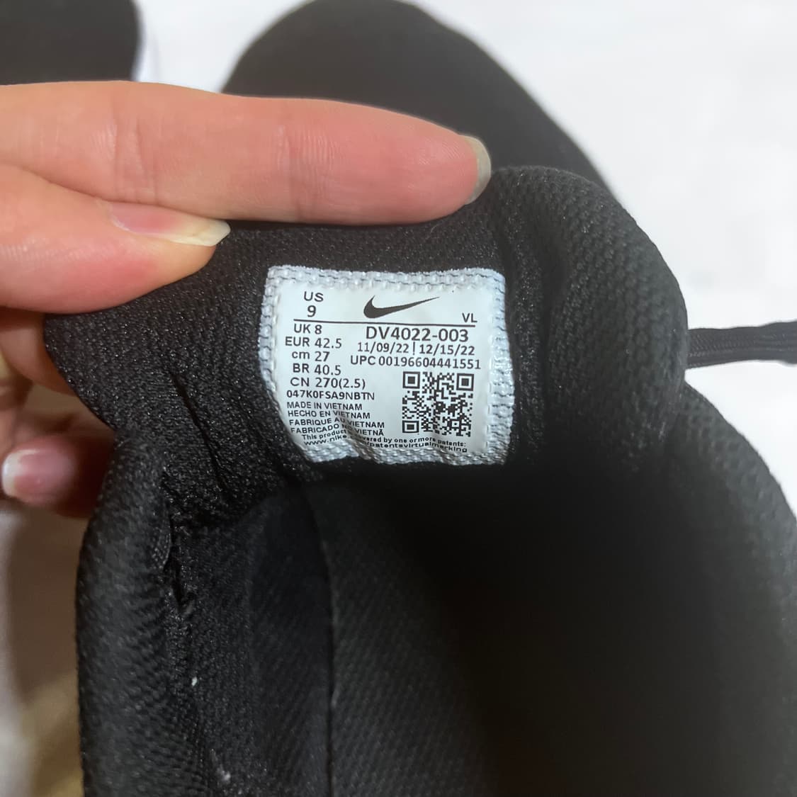 [270] 나이키 에어 윈플로 10 블랙 상품이미지5