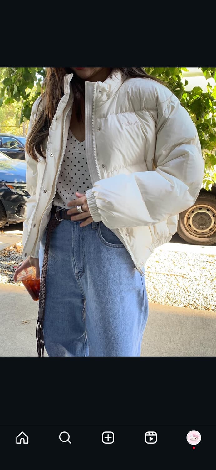 타낫 푸퍼 패딩 크림 아이보리 상품이미지1