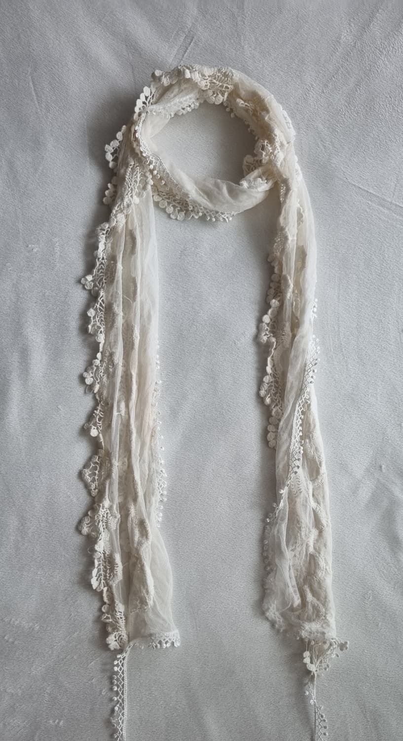 빈티지 오리엔탈 레이스 머플러 상품이미지1