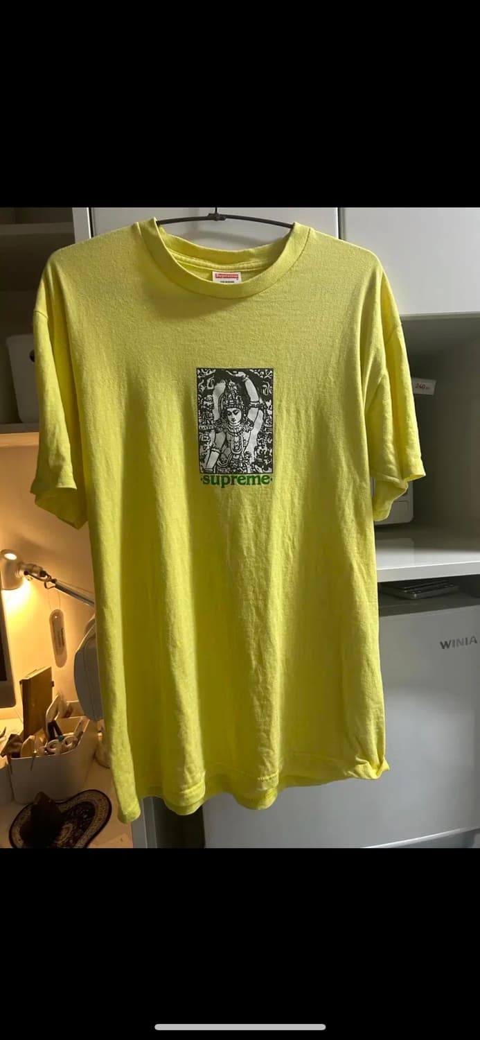 Supreme Mandela SS12 슈프림 티셔츠 형광 옐로우 반팔 상품이미지1