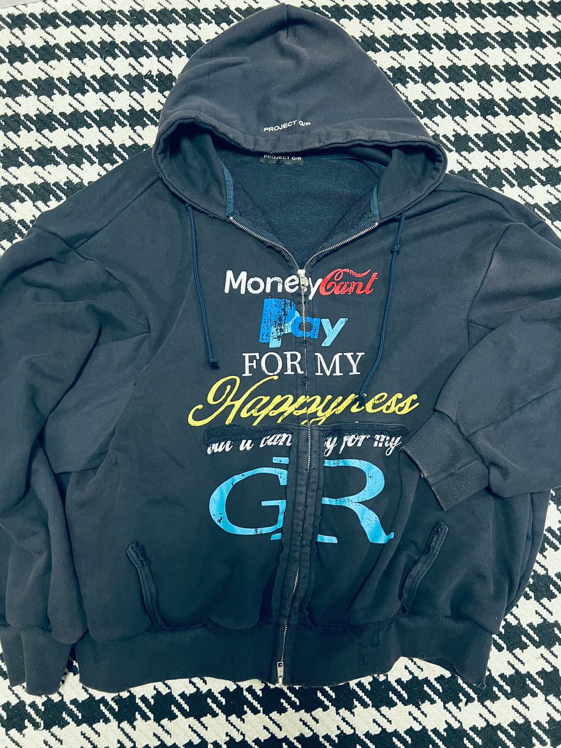 2) 프로젝트지알 해피니스 집 후디 네이비 상품이미지3