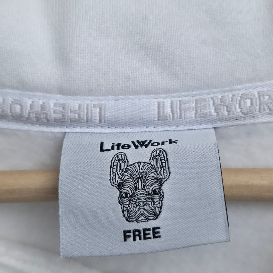 [FREE] 라이프워크 원피스 후드티 화이트 상품이미지7