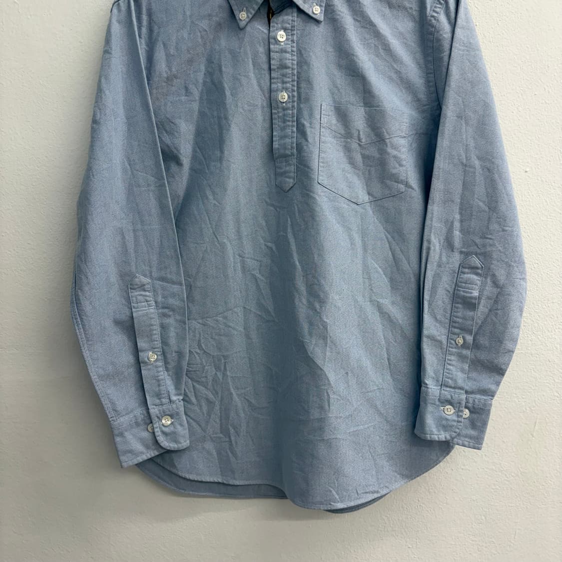 브룩스브라더스 블루 헨리넥 셔츠(XS) 상품이미지5