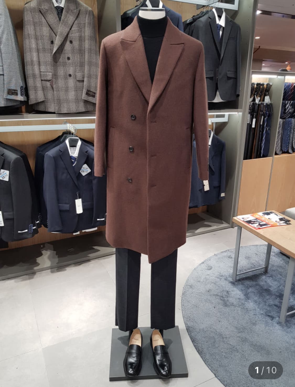 지오지아 남자 브라운 코트 사이즈 L (질 좋아용) 상품이미지7