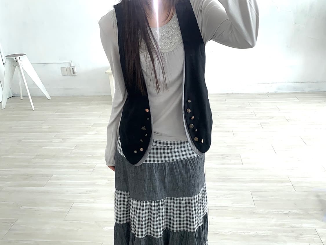Layered Button Detail Vest 상품이미지4