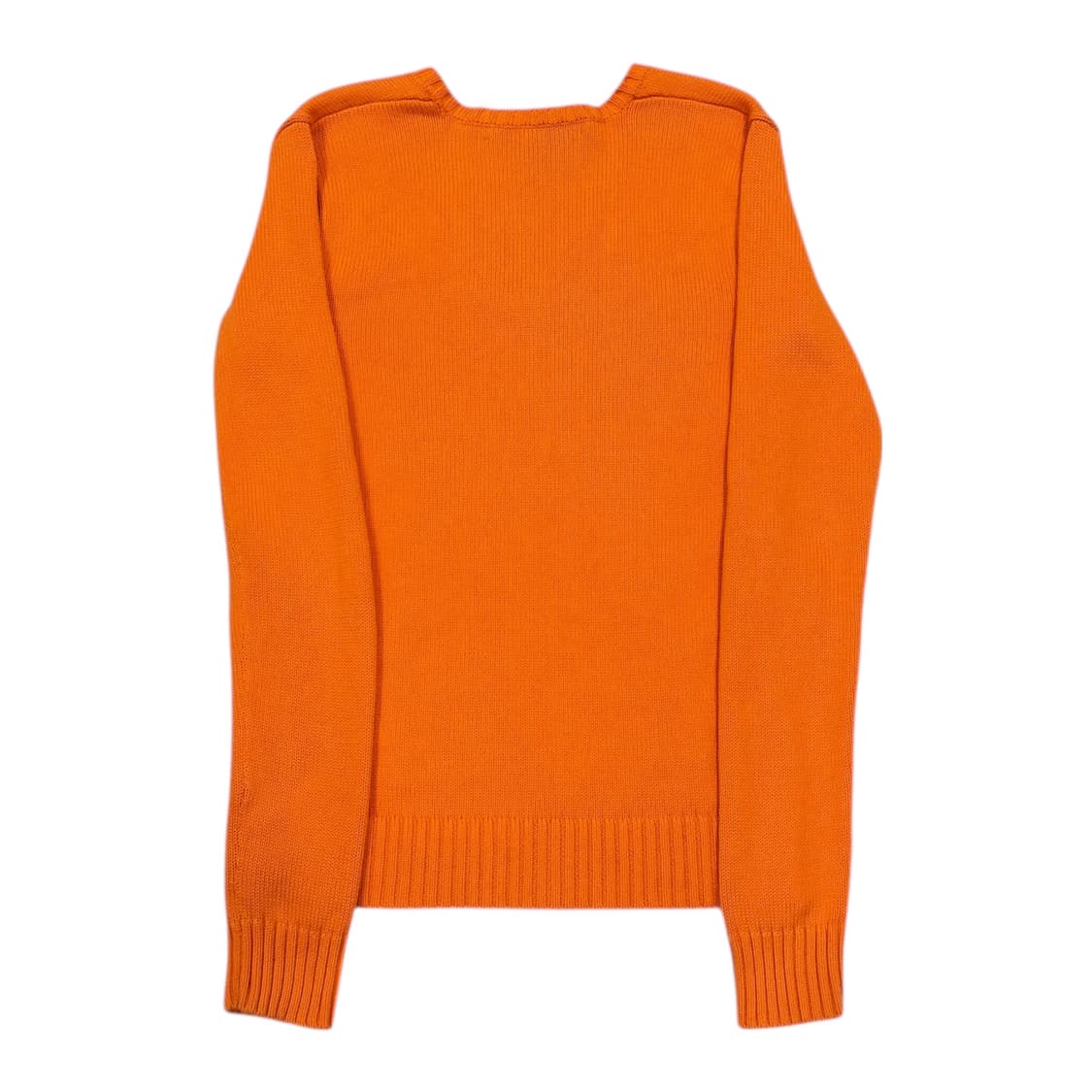 폴로 랄프로렌 딱붙핏 브이넥 자수로고 오렌지 니트 S 상품이미지3