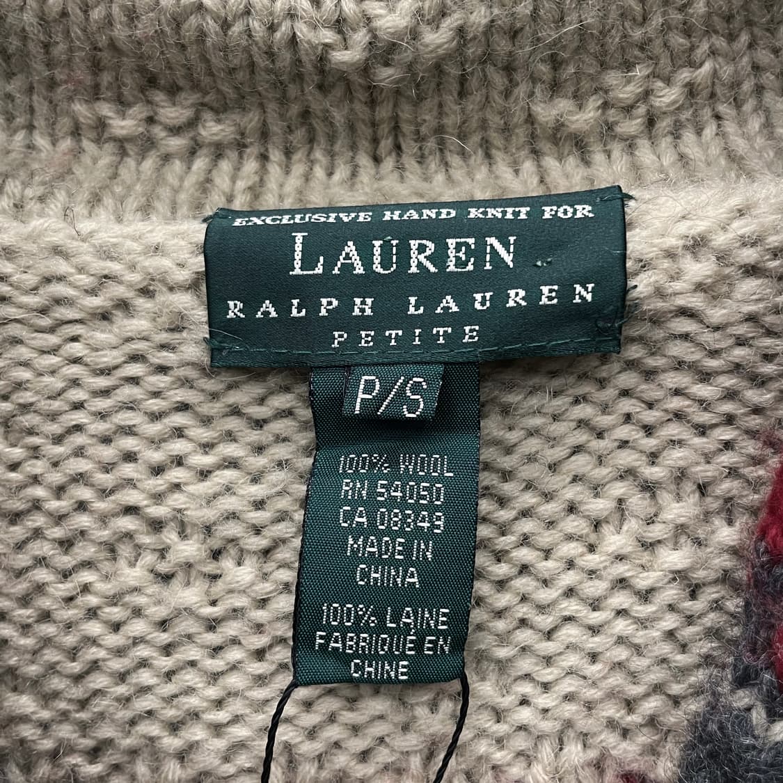 폴로 랄프로렌 노르딕 핸드 니트 사슴 패턴 코위찬 니트 가디건 상품이미지7