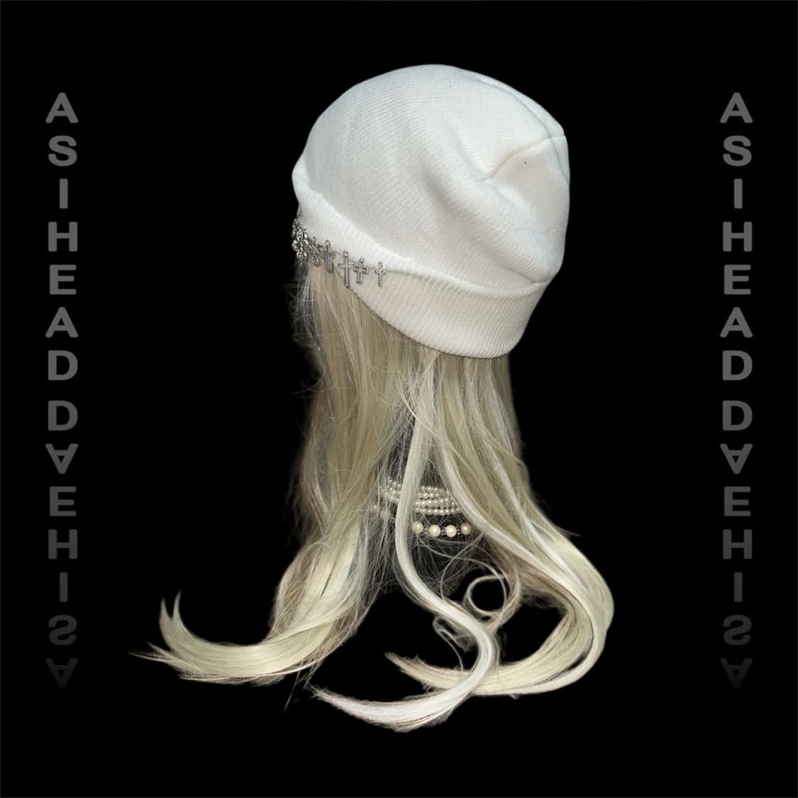 십자가 팬던트 핀턱 커스텀 숏 비니 상품이미지5