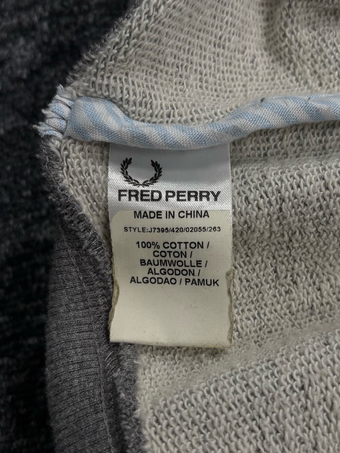 프레드페리 그레이 후드집업 상품이미지7