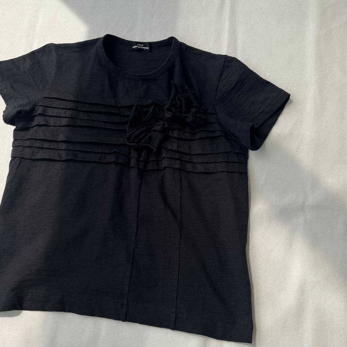 꼼데가르송 트리콧 AD2002 플리츠 구조 디테일 티셔츠 상품이미지3