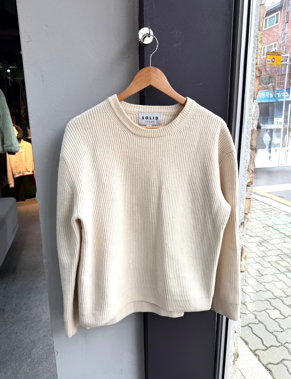 46/ 솔리드옴므 21FW 퓨어울 골지 니트 상품이미지2