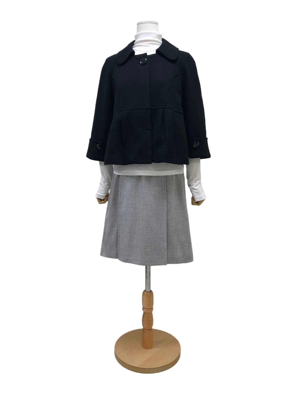 빈티지 블랙 숏 코트 상품이미지2