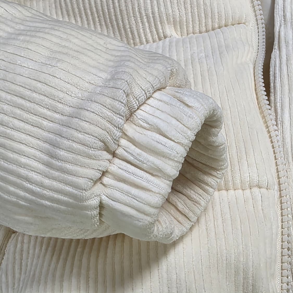 0723 DISTN9NE 디스트나인 아이보리 코듀로이 패딩 점퍼 free 상품이미지4