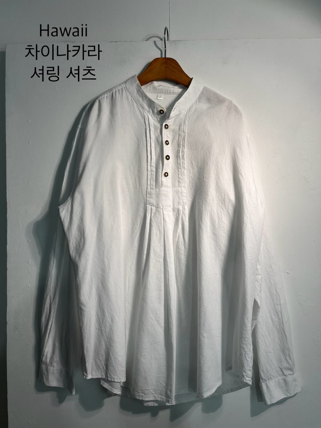Hawaii 하와이 차이나카라 셔링 셔츠  상품이미지1