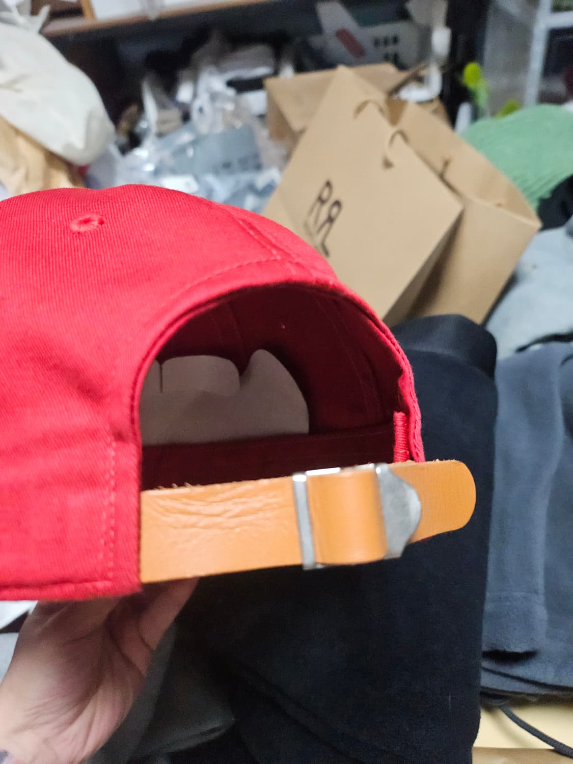 크림발 1회착) 리얼맥코이 볼캡 레드 상품이미지7