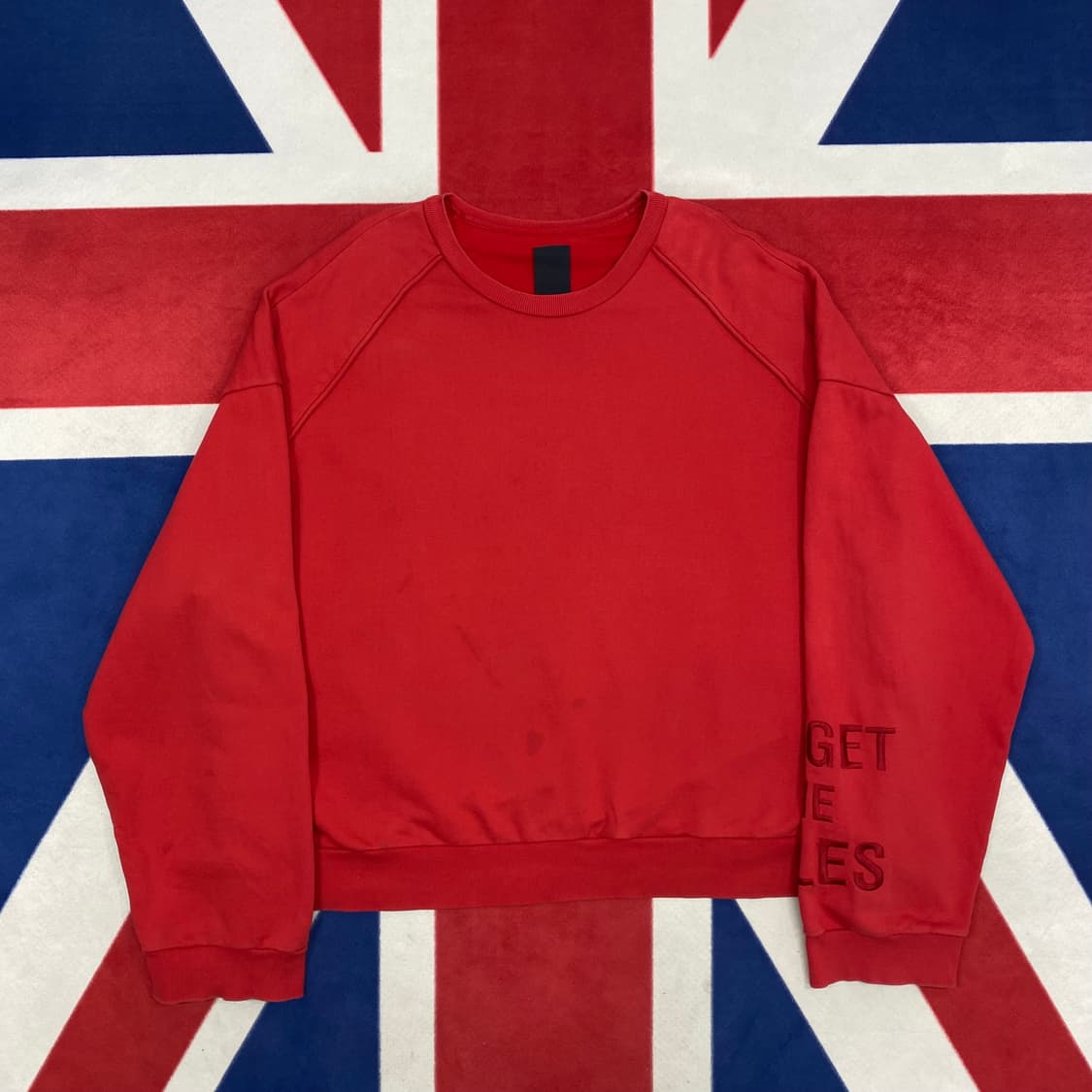 준지 스펠아웃 오버핏 맨투맨 L 실측 3XL 상품이미지1