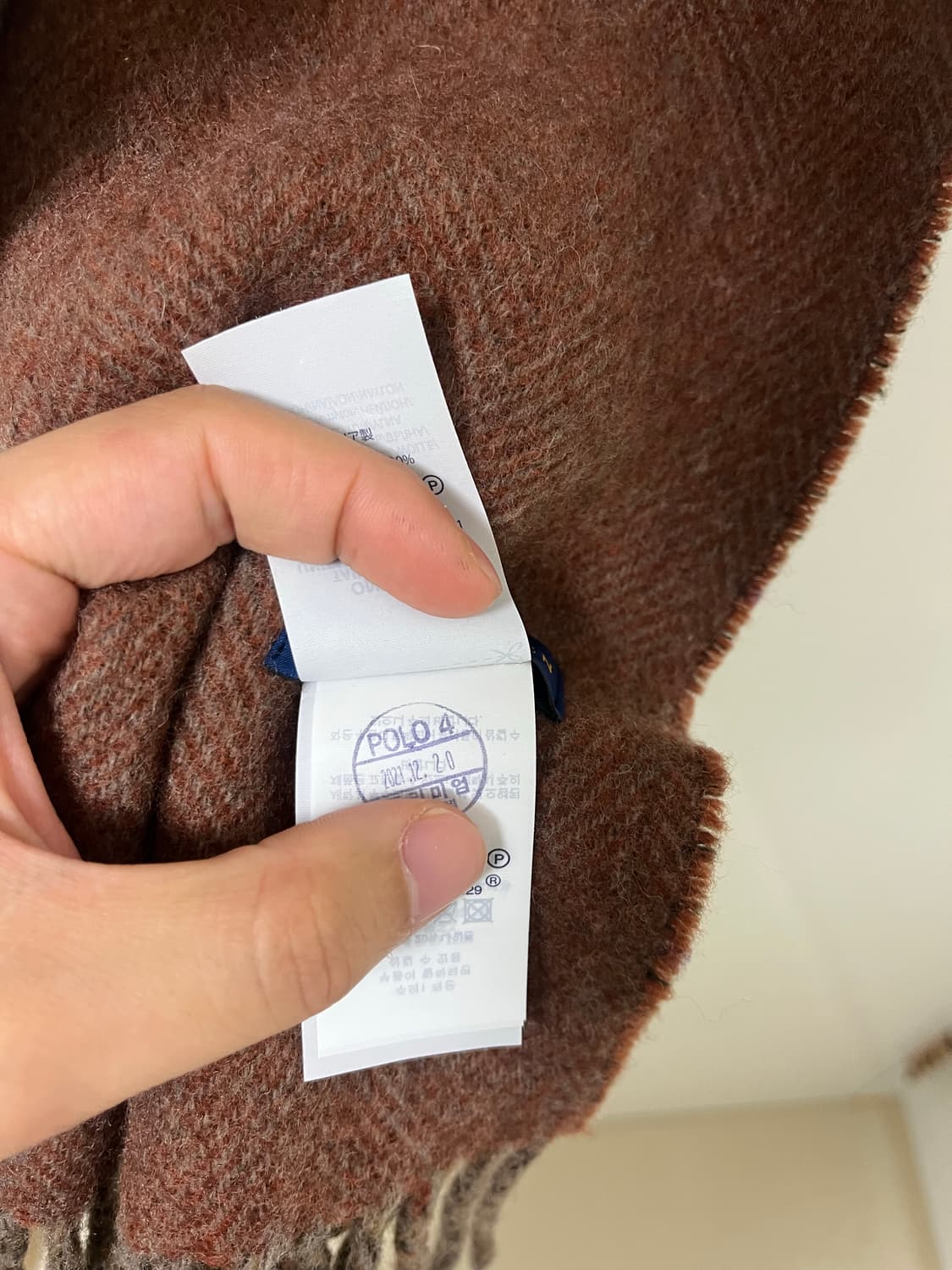 폴로 랄프로렌 체크 머플러 양면 made in italy 상품이미지4