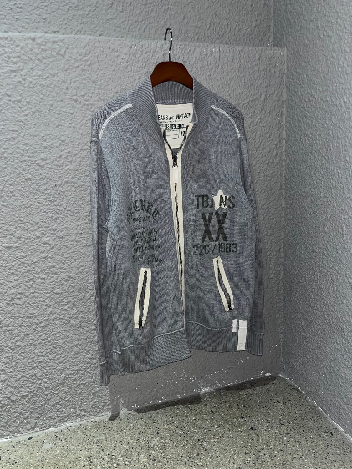 빈티지 y2k 디테일 니트 집업 상품이미지1