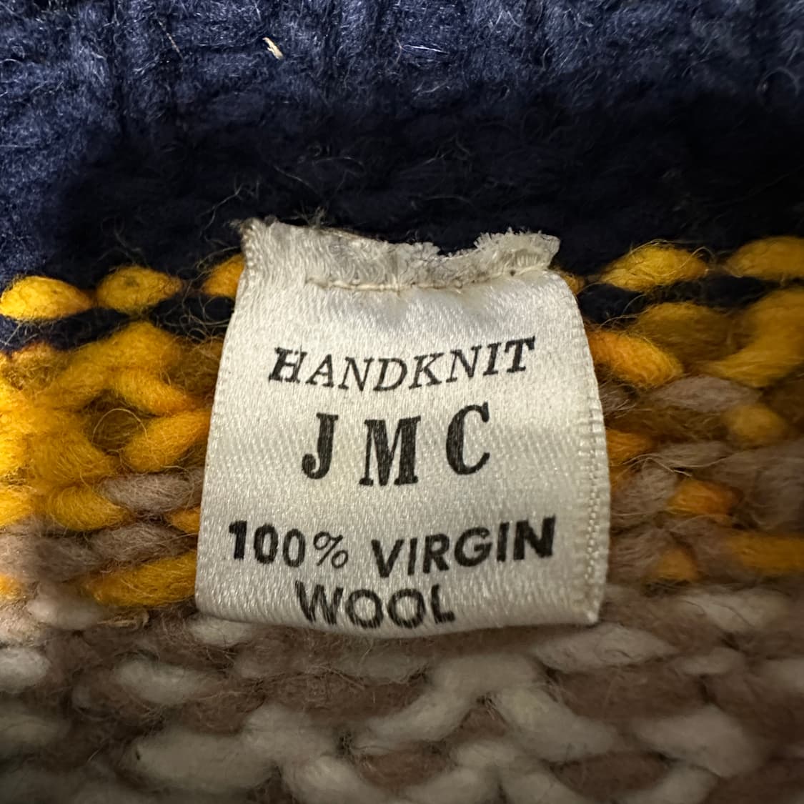 VINTAGE hand knit heavy wool knitsweater 상품이미지3