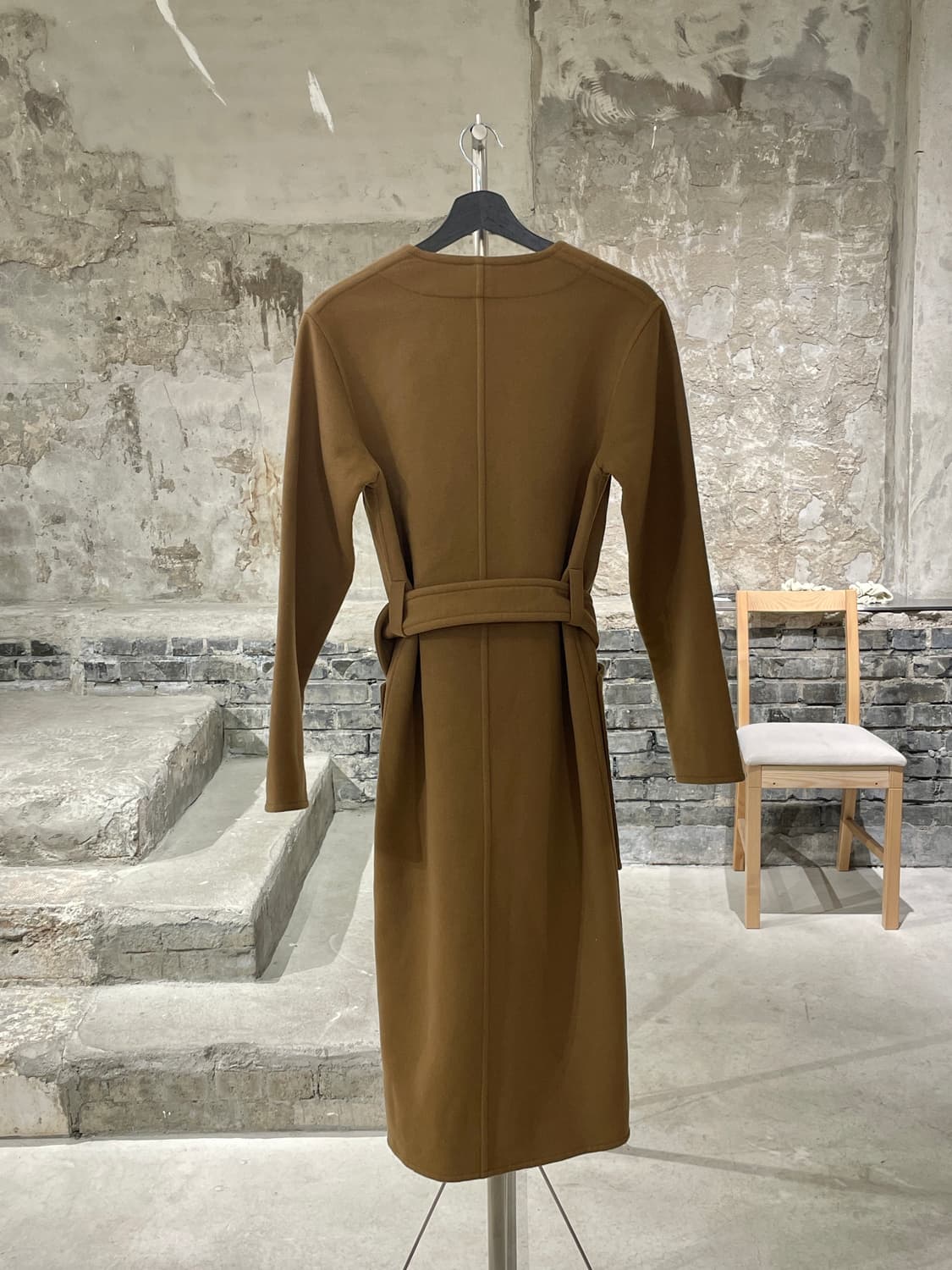 셀린느 브라운 웨이스트 밴드 캐시미어 코트 상품이미지6