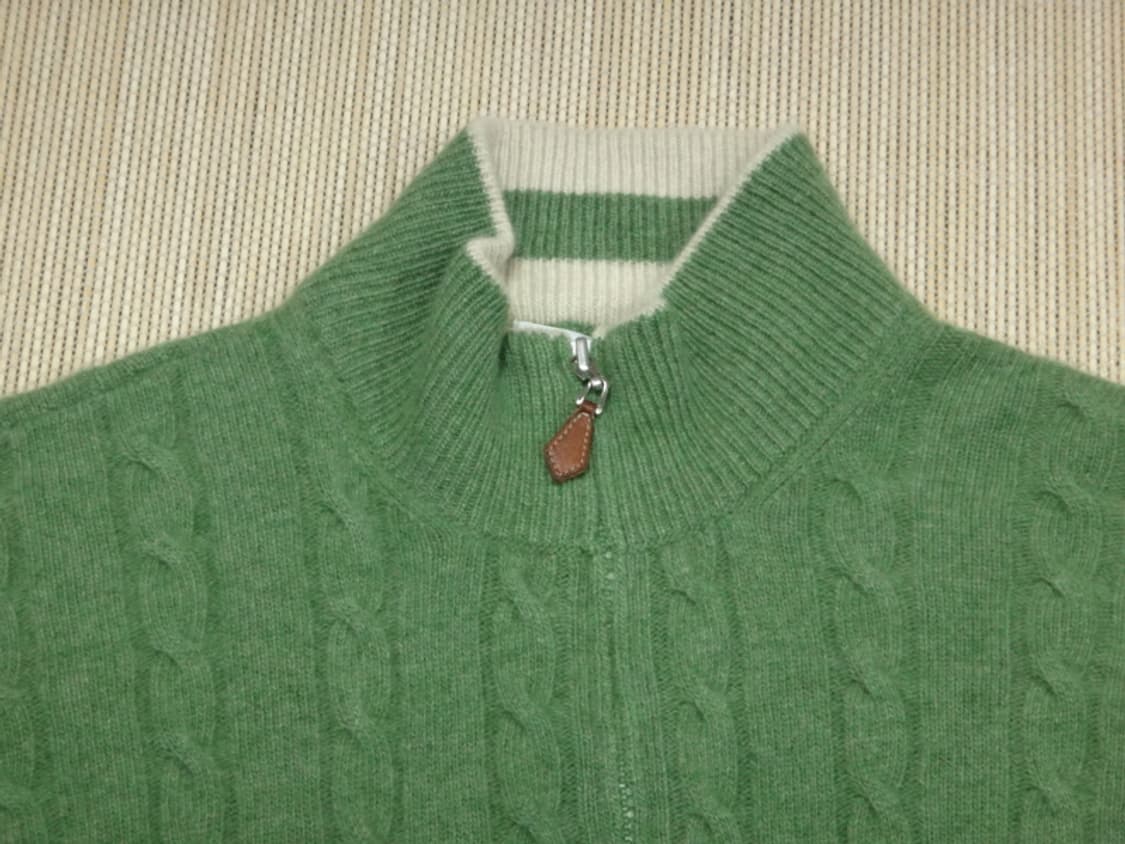 (L) BELVEDERE 이태리 울 반집업 터틀넥 니트 상품이미지5