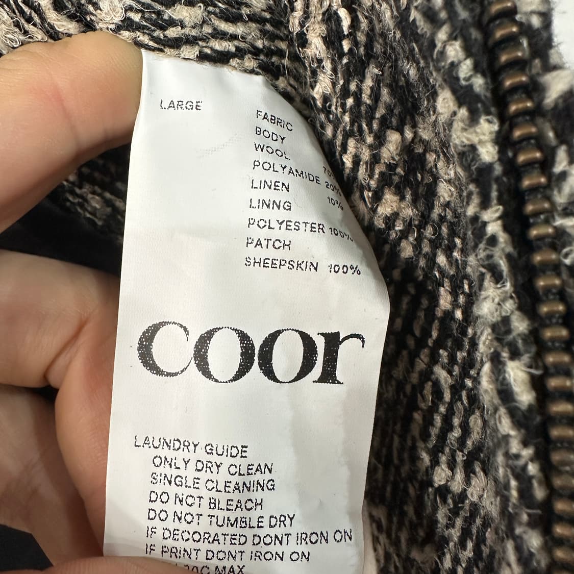 coor 쿠어 울자켓 L 상품이미지4