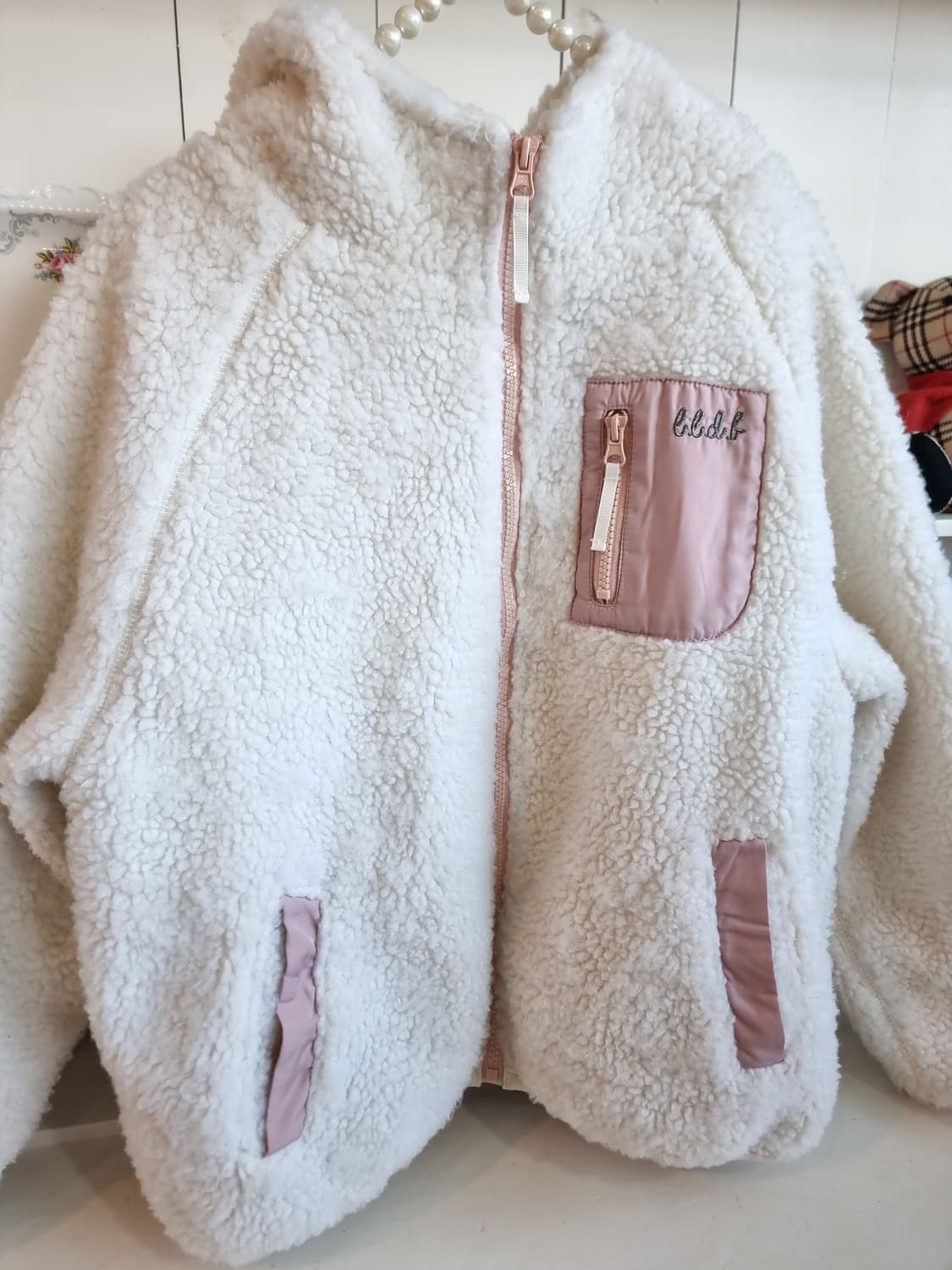 (리즈리사돌) 보아 플리스 후드 집업 상품이미지2