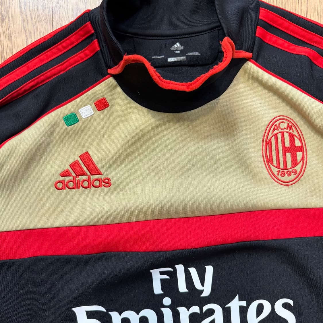 아디다스 AC밀란 11-12 핑거홀 웜업 트레이닝 탑 상품이미지3