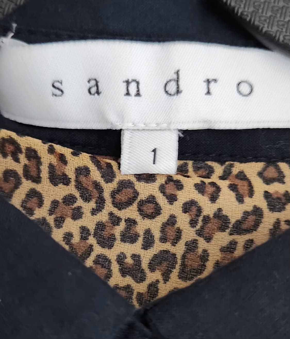 SANDRO 산드로 90 55 레오파드 블라우스 상품이미지3