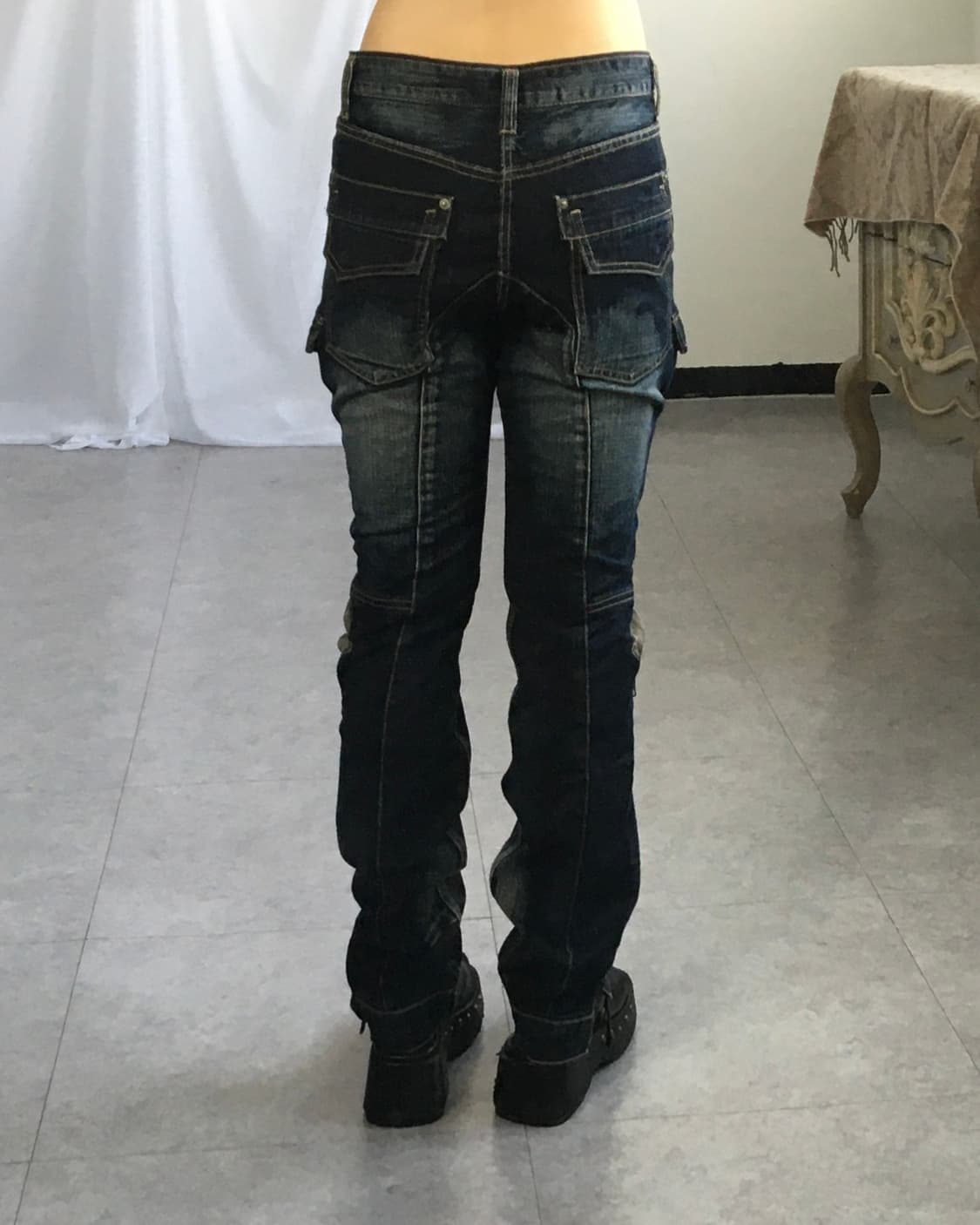 Zipper washing point denim pants 상품이미지8