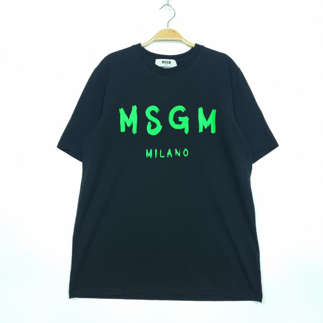 MSGM 빅로고 반팔 티셔츠 블랙 상품이미지1