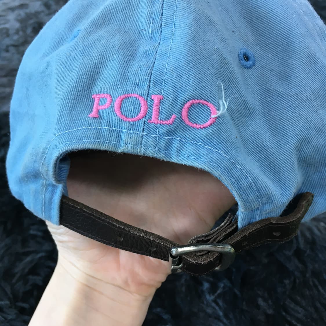 투티/A0 polo 랄프로렌 볼캡 모자 러블리 스포티 빅포니 가죽 스트랩 상품이미지5