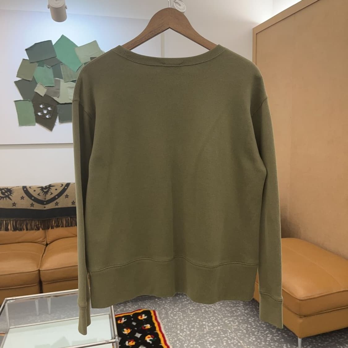 폴로 랄프로렌 올드스쿨 자수 올리브 카키 맨투맨 S C06607 상품이미지3