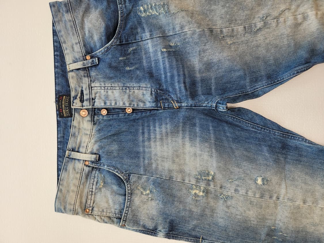 자라 ZARA 남자 빈티지 워싱 청바지 34 블루 상품이미지4