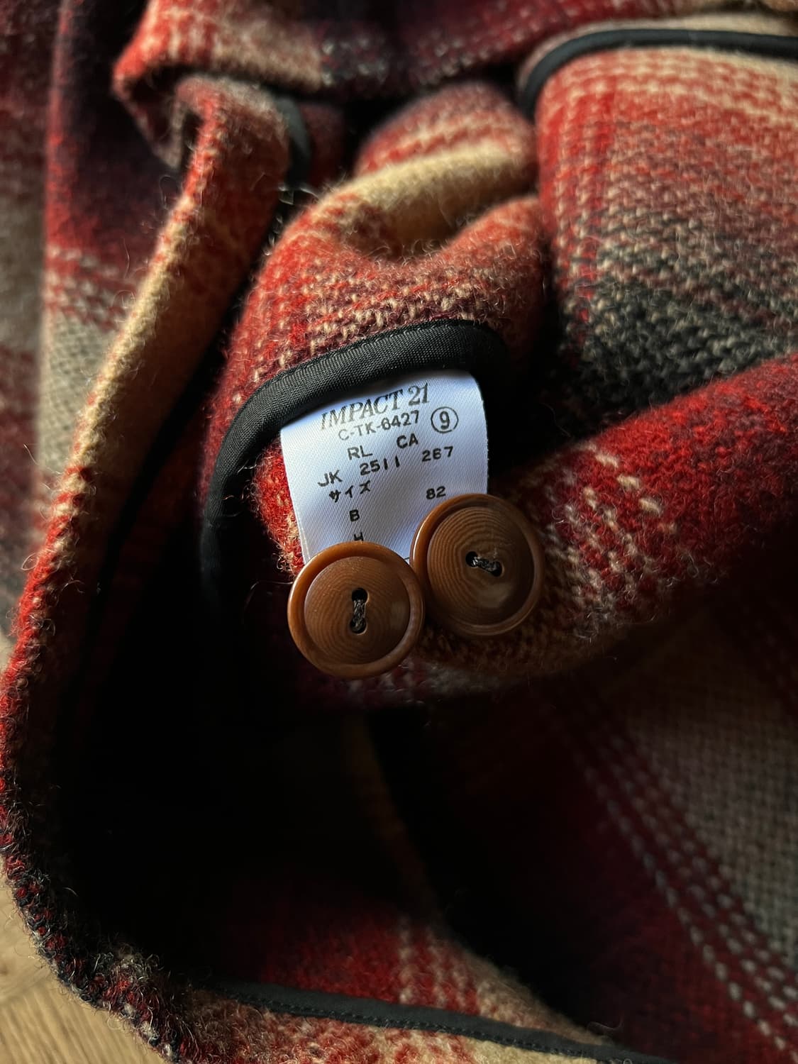 [M]랄프 랄프로렌 레드 타탄체크 울 자켓 상품이미지7