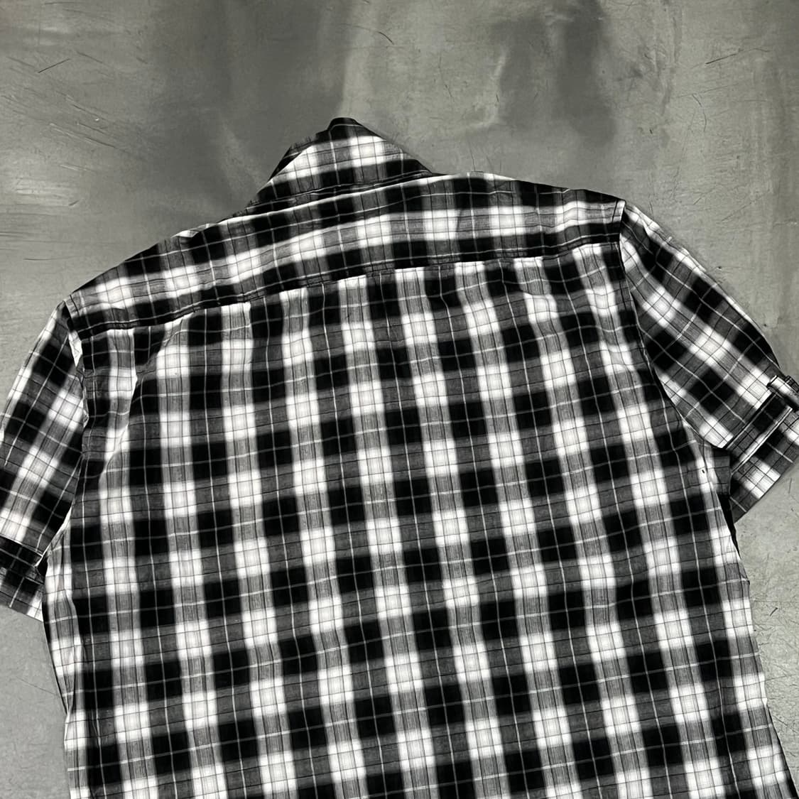 더블 카라 체크 하프 셔츠 자켓 y16305 상품이미지7