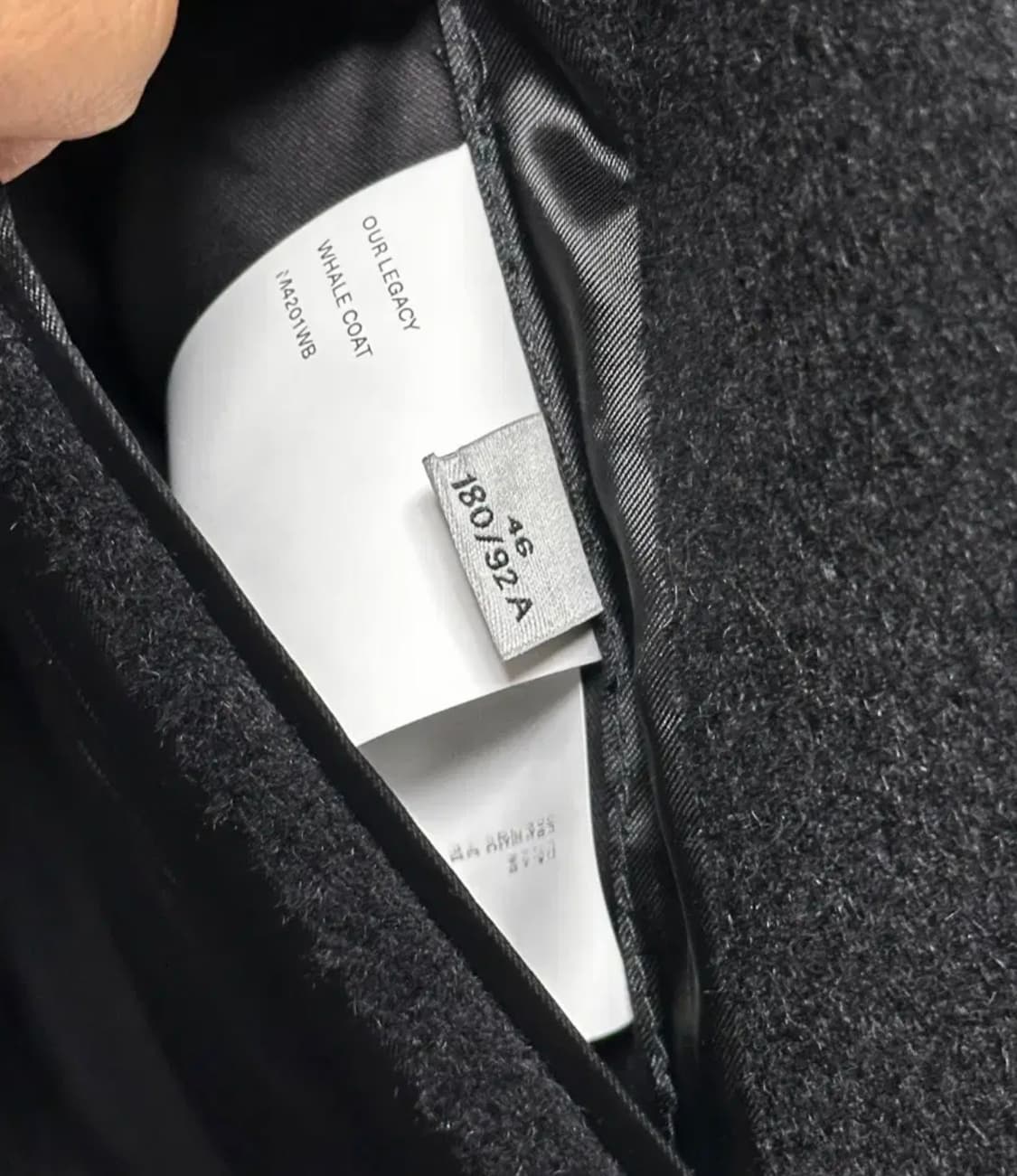 아워레가시 웨일코트 블랙 24fw 상품이미지4