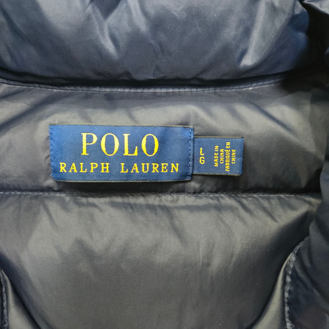 L 폴로랄프로렌 경량 패커블 오리털 다운 베스트 네이비 상품이미지4