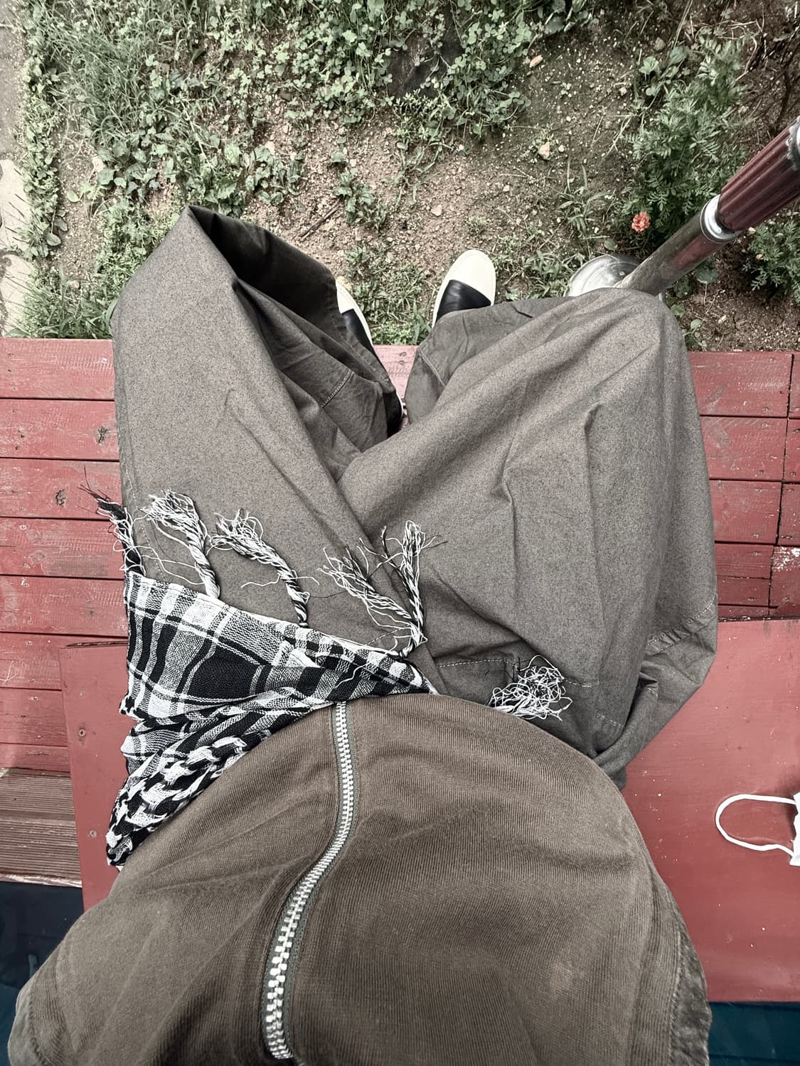 요지 야마모토 2008 S/S 애시메트릭 랩 커버 업 하카마 팬츠 상품이미지8