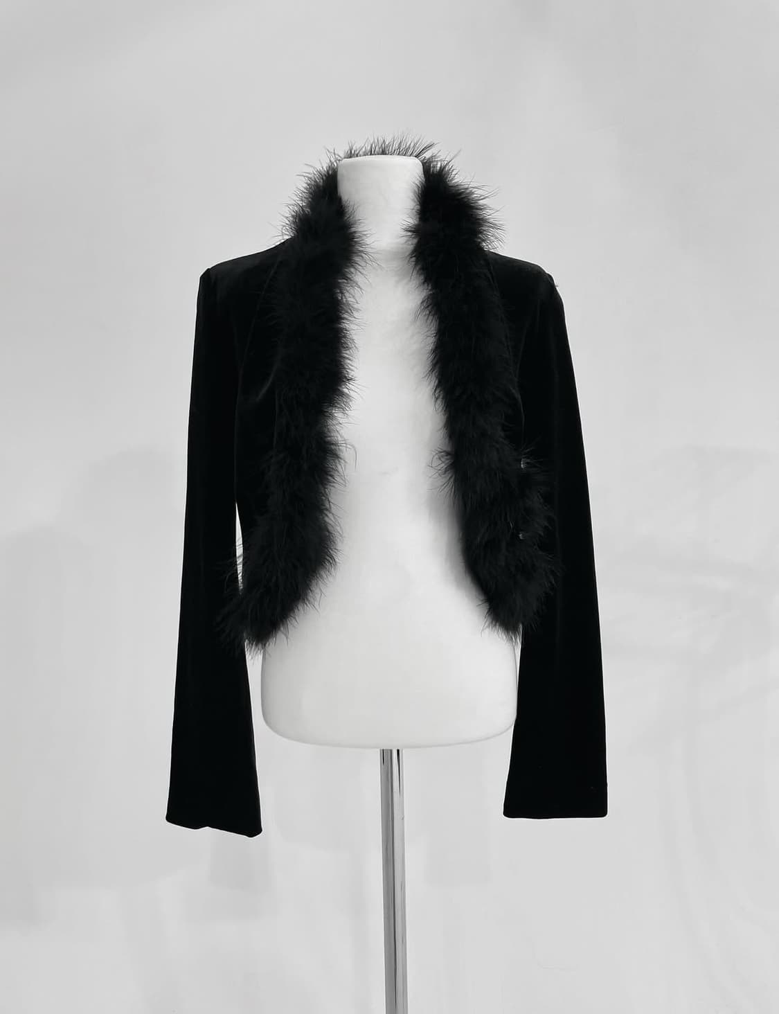 벨벳 퍼 볼레로 가디건 상품이미지2