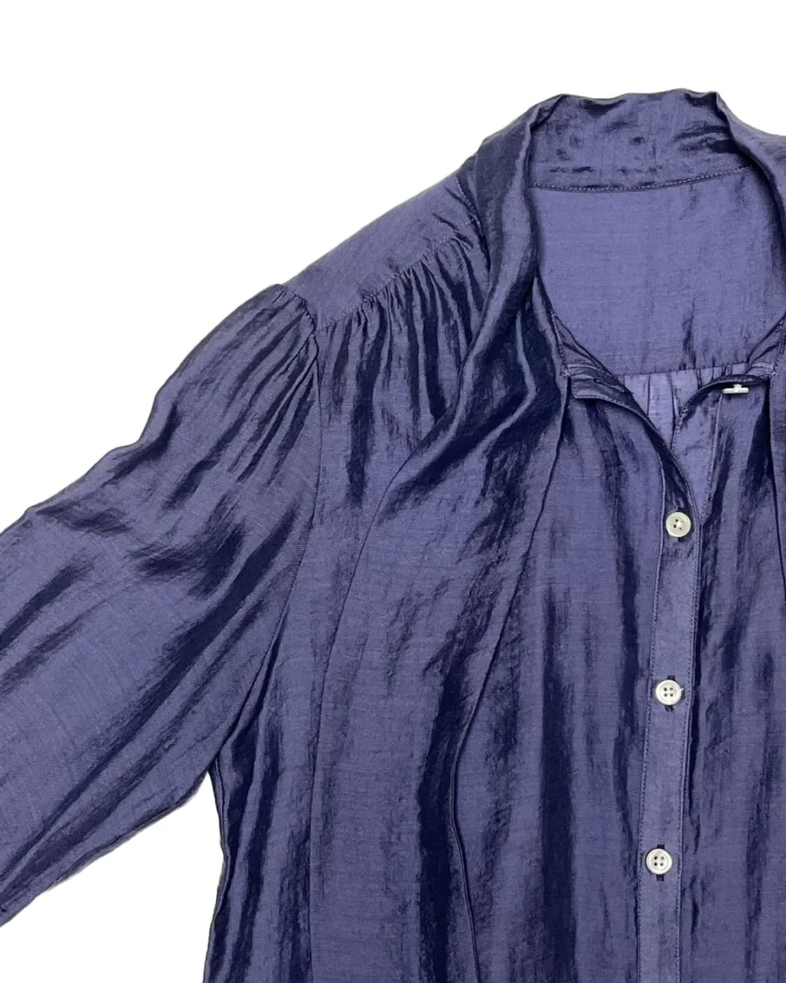 Blue scarf tie blouse 상품이미지3