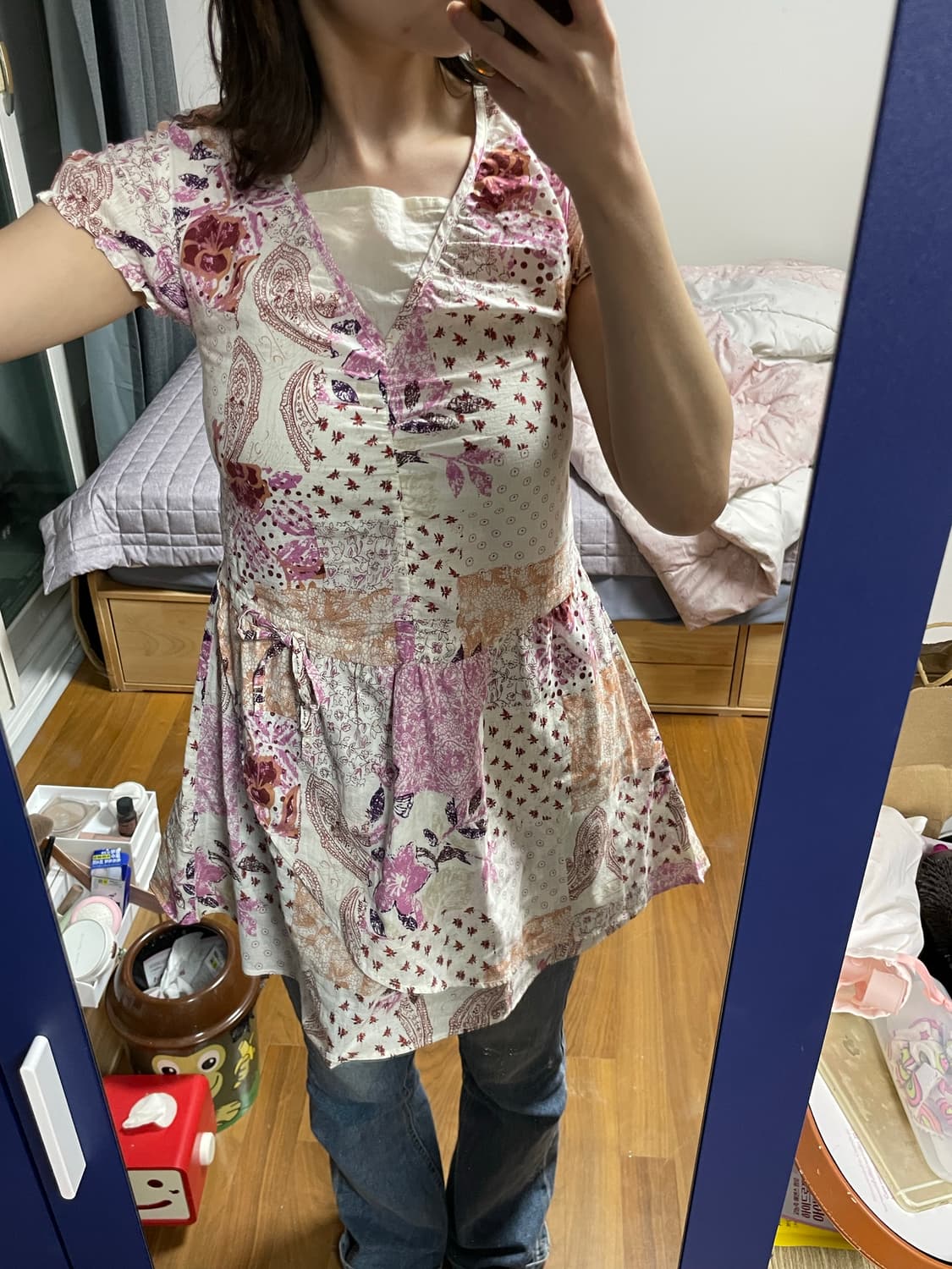 패치워크 원피스 상의 반팔 상품이미지9