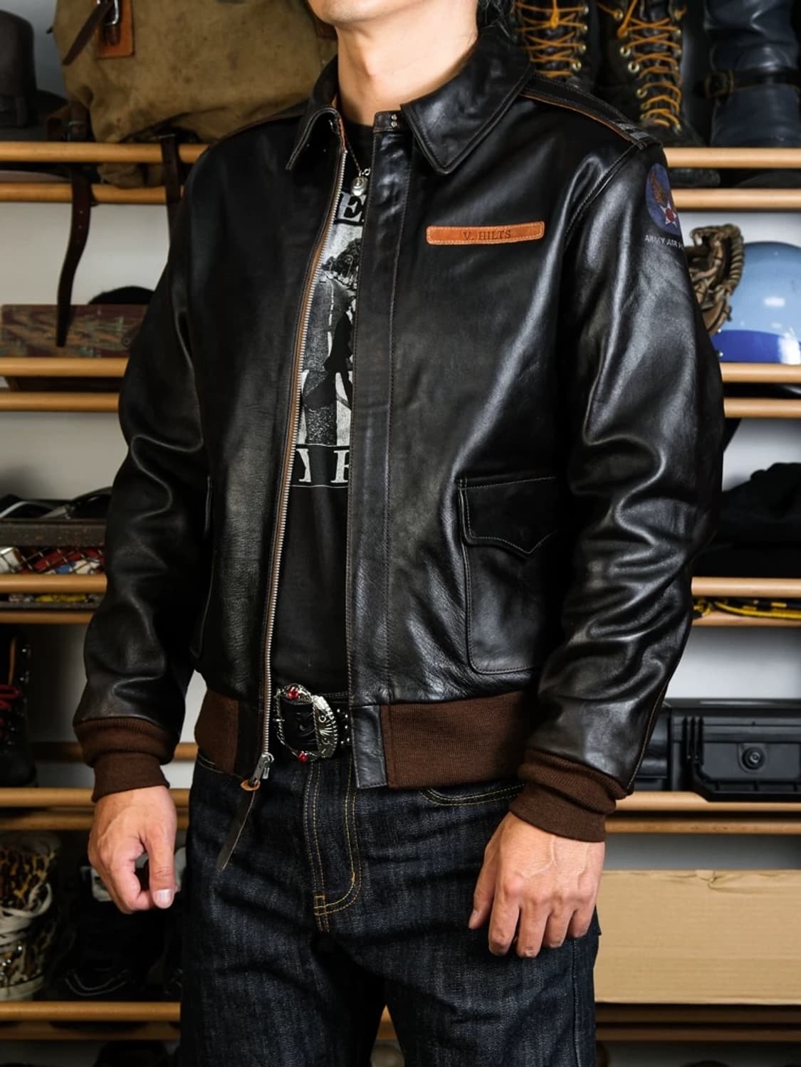 리얼시몬스 a2 말가죽 토이즈 맥코이 복각자켓 38사이즈 새제품 상품이미지3