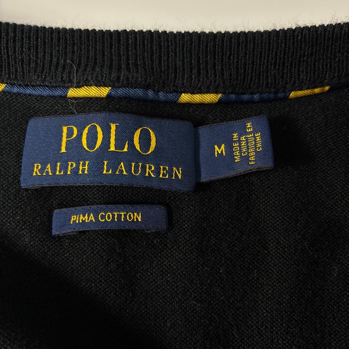 Polo  폴로 랄프로렌 자수 피마코튼 브이넥 니트   상품이미지4